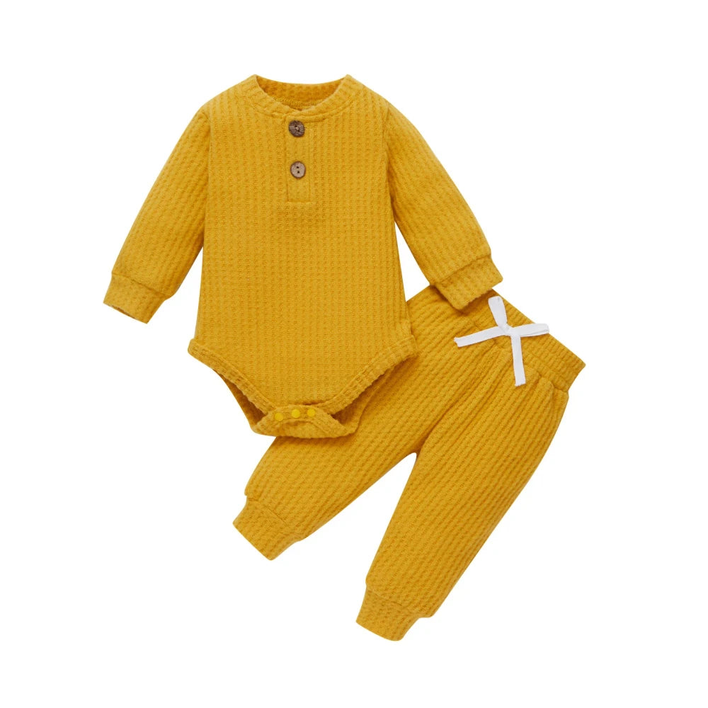 Ribbed Cotton Newborn Outfit Set