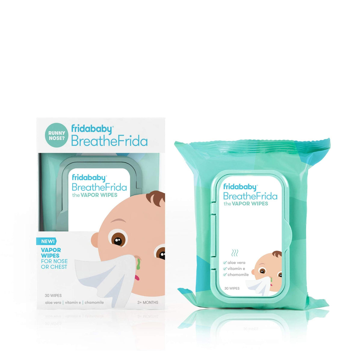 Frida Baby Breathe Easy Kit – Vapor Wipes, Rub & Organic Drops for Baby Congestion Relief