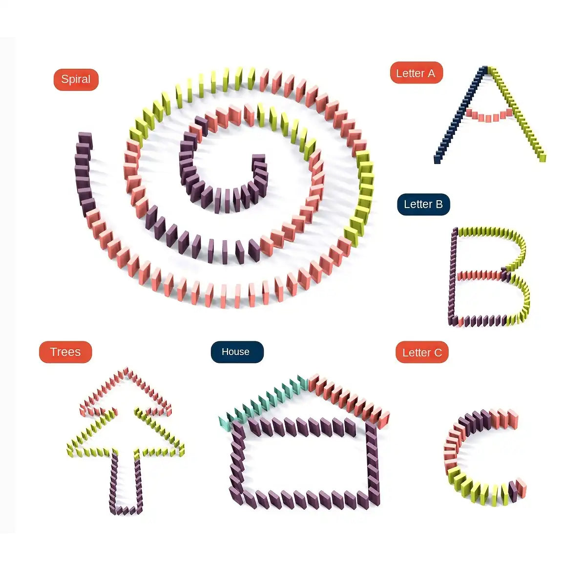 Automatic Domino Train Set for Kids – Electric Domino Laying Toy