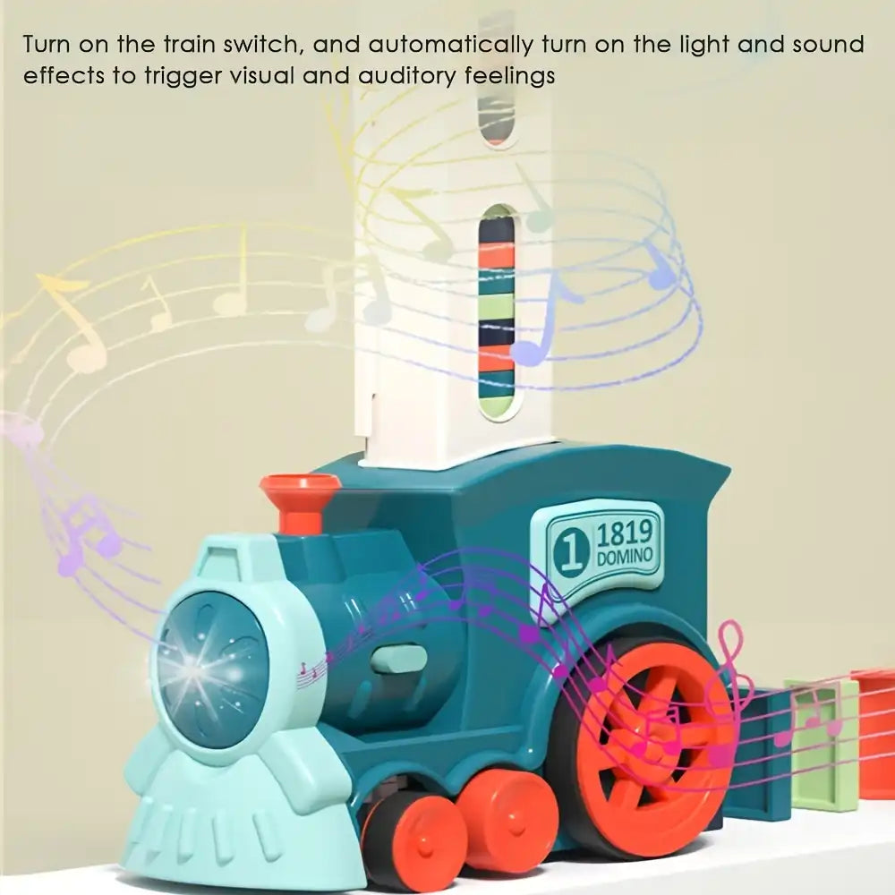 Automatic Domino Train Set for Kids – Electric Domino Laying Toy