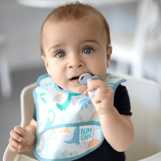 Bumkins Baby Chewtensils Training Set – Fork & Spoon for 6+ Months (Gray)