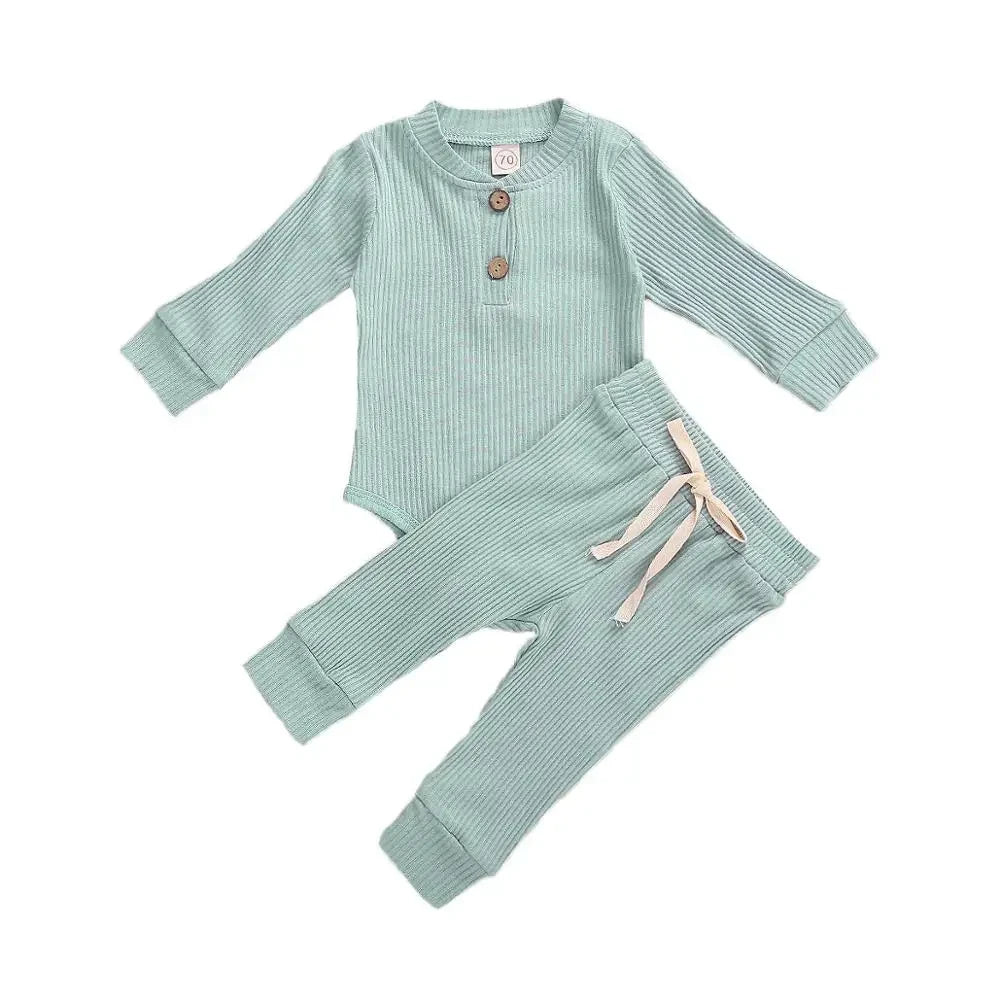 Ribbed Cotton Newborn Outfit Set