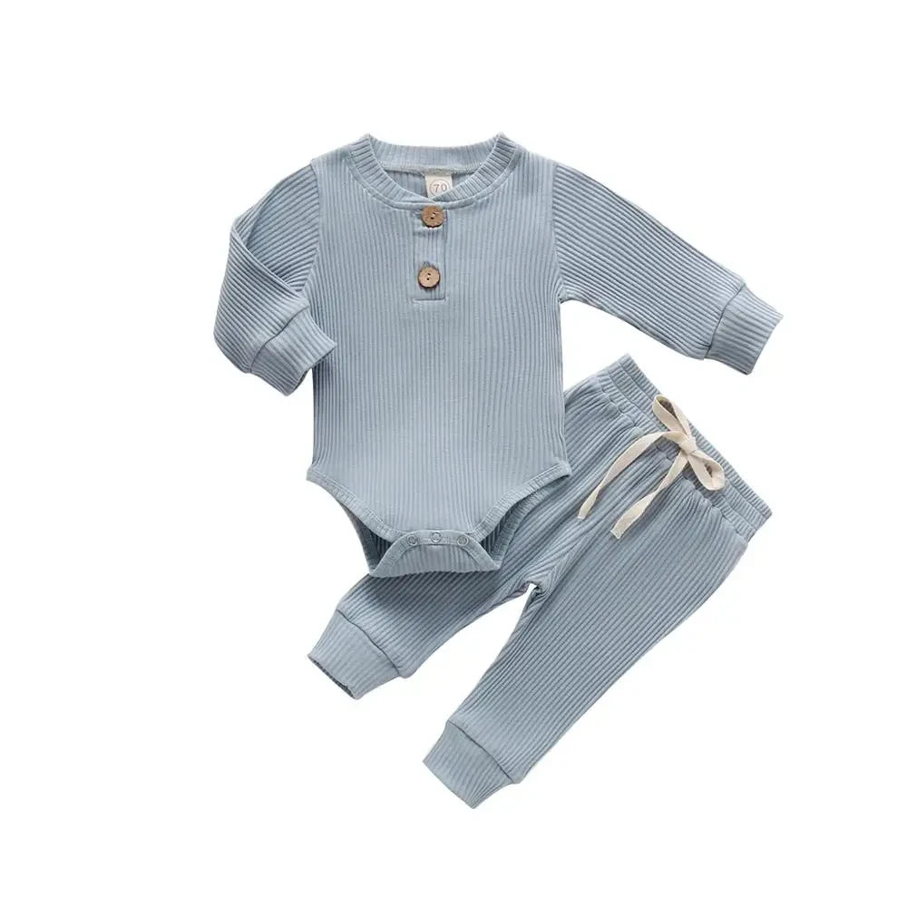 Ribbed Cotton Newborn Outfit Set