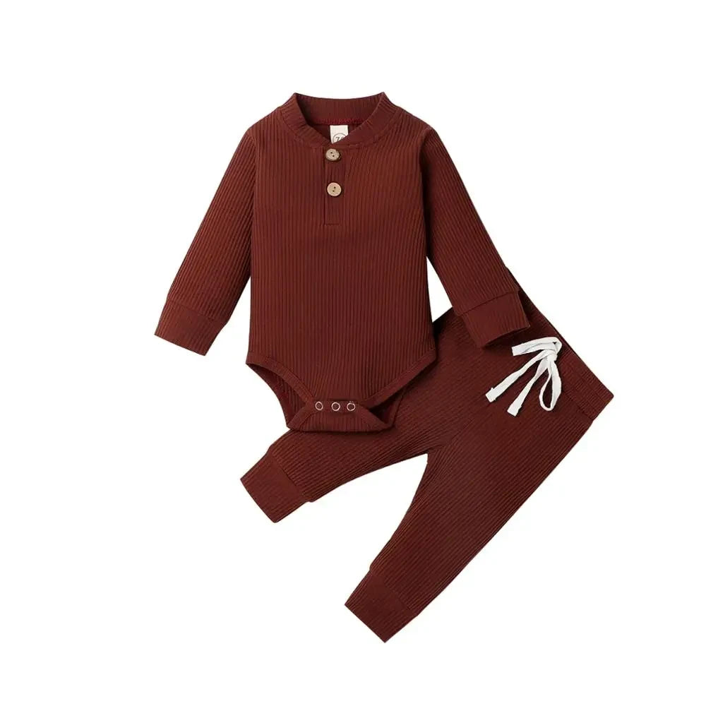 Ribbed Cotton Newborn Outfit Set