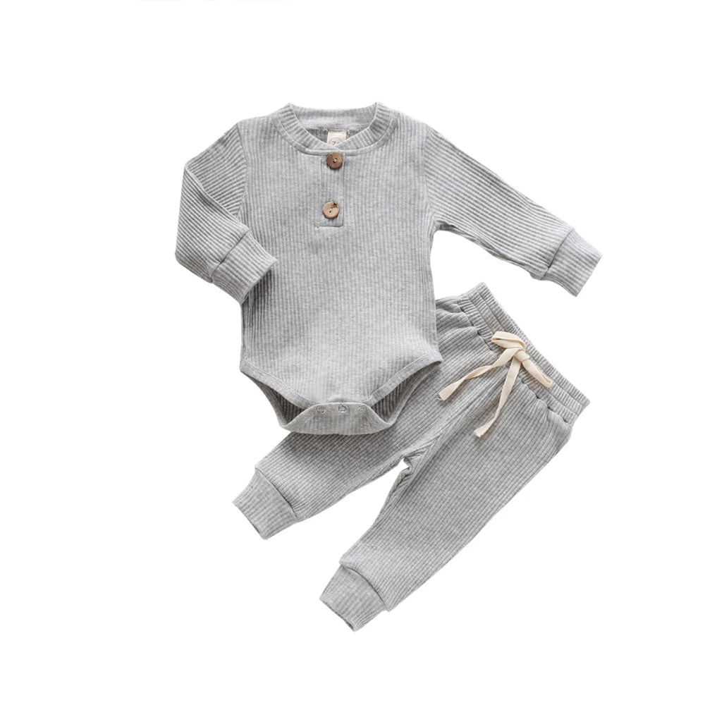 Ribbed Cotton Newborn Outfit Set