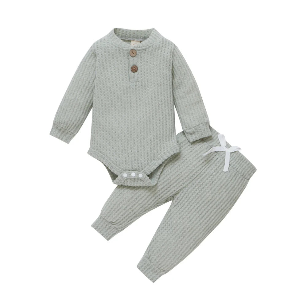 Ribbed Cotton Newborn Outfit Set
