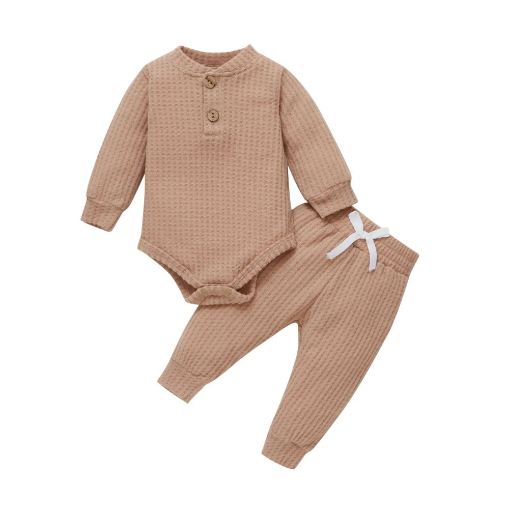 Ribbed Cotton Newborn Outfit Set