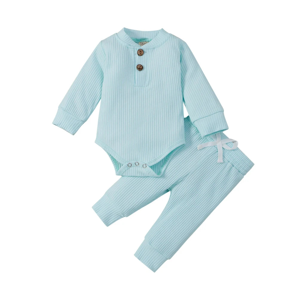 Ribbed Cotton Newborn Outfit Set