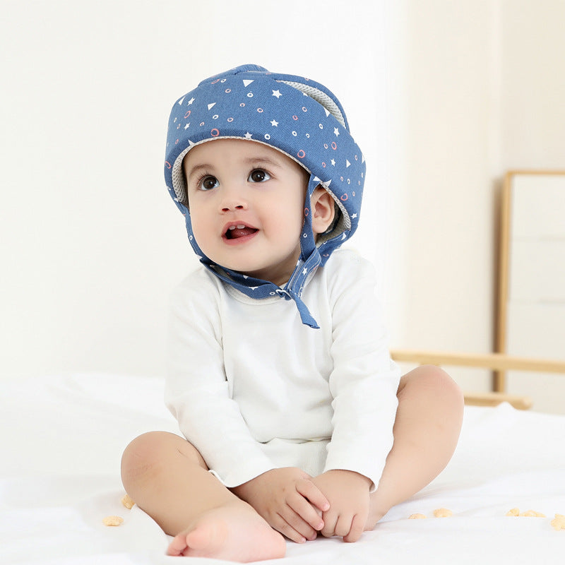 Baby Walking Safety Helmet – Anti-Collision Toddler Hat, Breathable Cotton Protective Cap