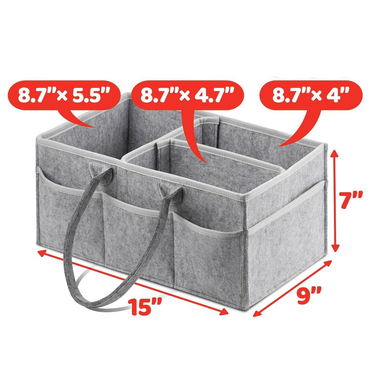 Baby Diaper Caddy Organizer – Portable Nursery Storage