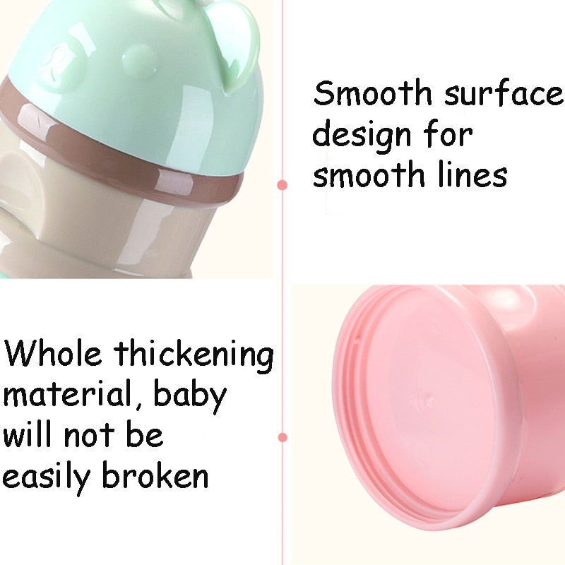 Portable Bear Baby Milk Powder & Snack Storage Box – 3/4 Layer