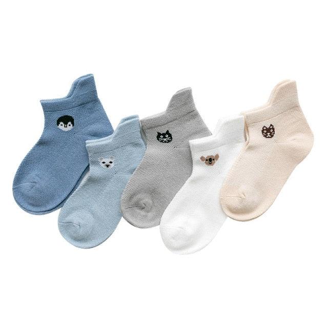 5Pairs 0-2Y Infant Baby Socks Baby Socks for Girls Cotton Mesh Cute Newborn Boy Toddler Socks Baby Clothes Accessories