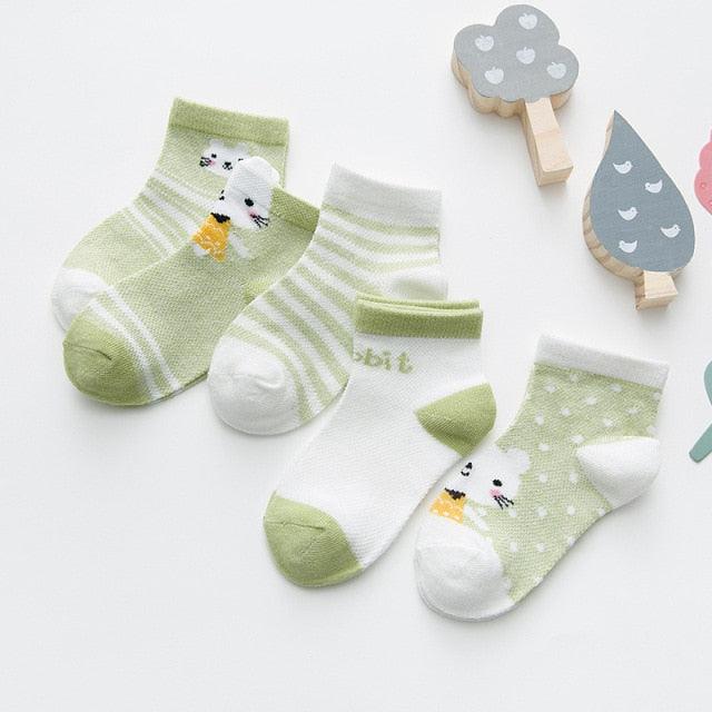 5Pairs 0-2Y Infant Baby Socks Baby Socks for Girls Cotton Mesh Cute Newborn Boy Toddler Socks Baby Clothes Accessories