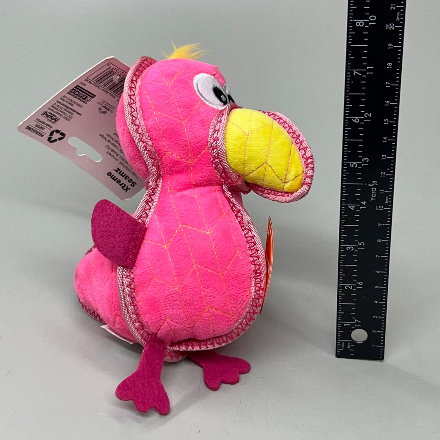 Outward Hound Xtreme Seamz Flamingo Dog Toy – Medium Pink, 2-Pack