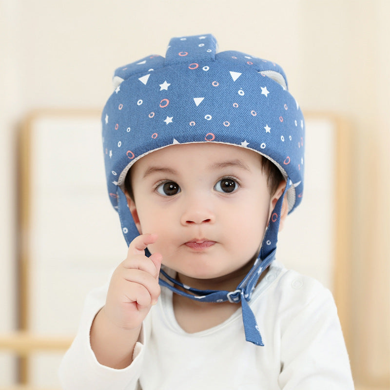 Baby Walking Safety Helmet – Anti-Collision Toddler Hat, Breathable Cotton Protective Cap