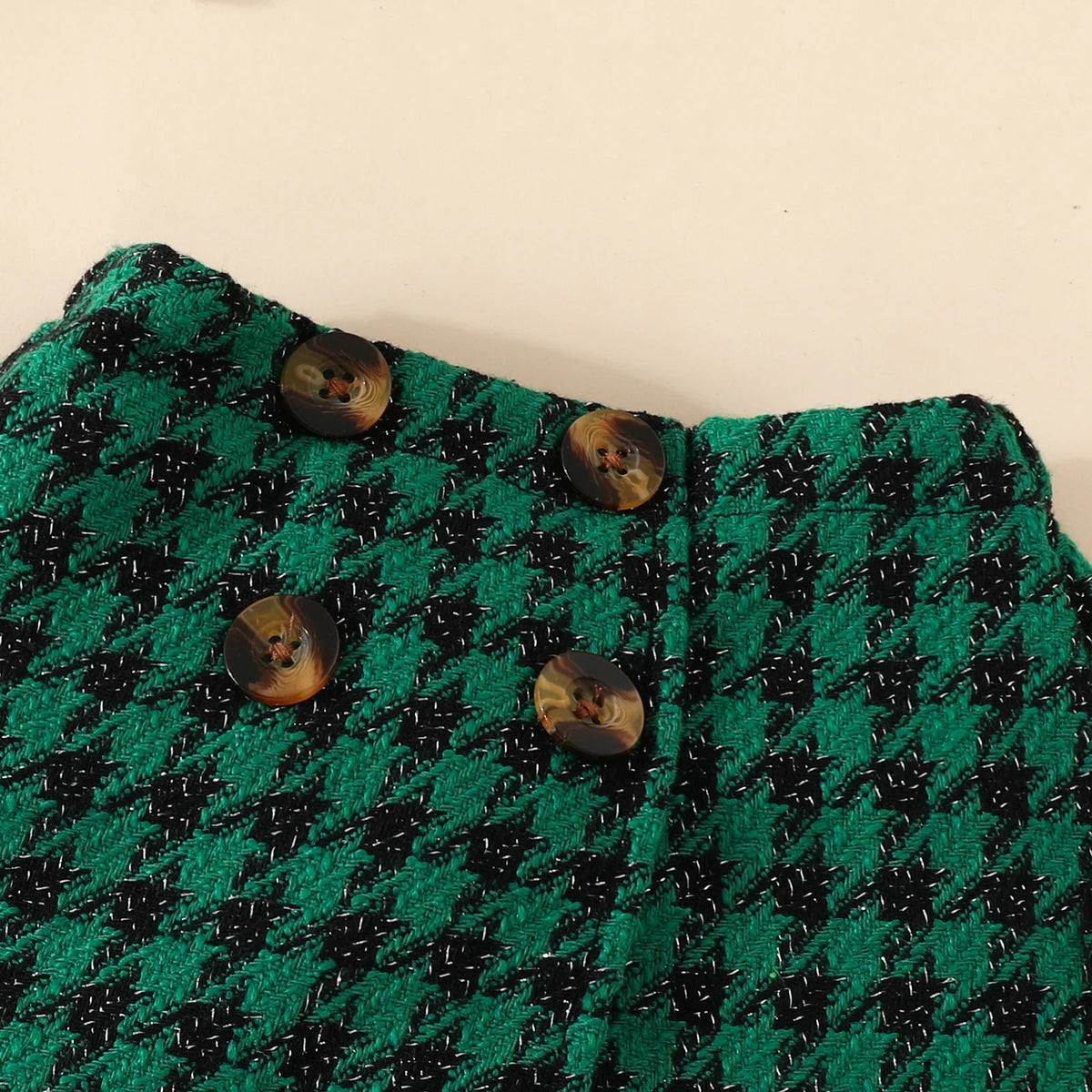 Infant Toddler Baby Girl Knit Long Sleeve Tops Plaid Skirts Hat Xmas Outfits