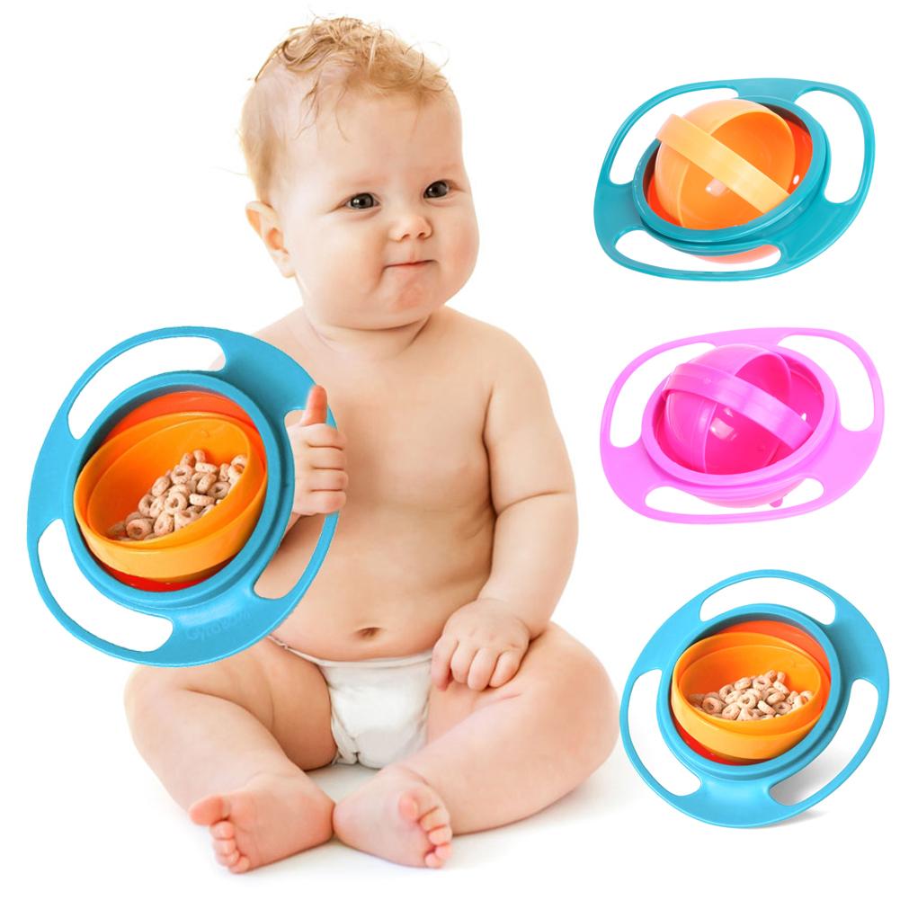 Spill-Proof 360° Baby Bowl | Anti-Spill Gyro Feeding Dish