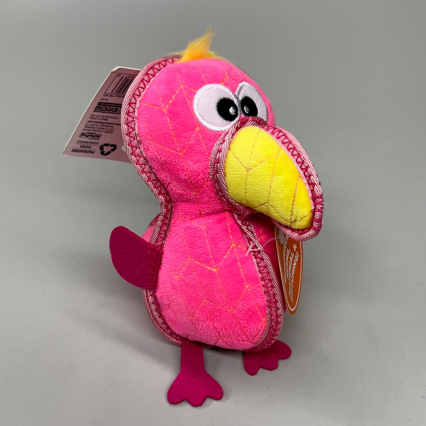 Outward Hound Xtreme Seamz Flamingo Dog Toy – Medium Pink, 2-Pack