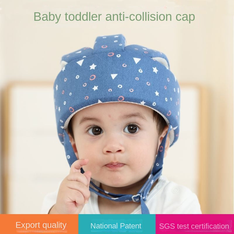 Baby Walking Safety Helmet – Anti-Collision Toddler Hat, Breathable Cotton Protective Cap