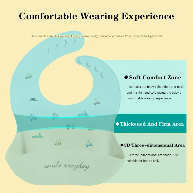 Waterproof Baby Bibs with Snaps – Washable Feeding Bibs