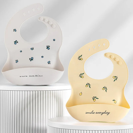 Waterproof Baby Bibs with Snaps – Washable Feeding Bibs