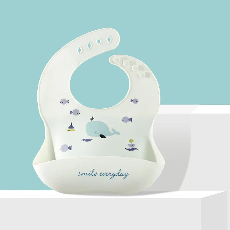 Waterproof Baby Bibs with Snaps – Washable Feeding Bibs