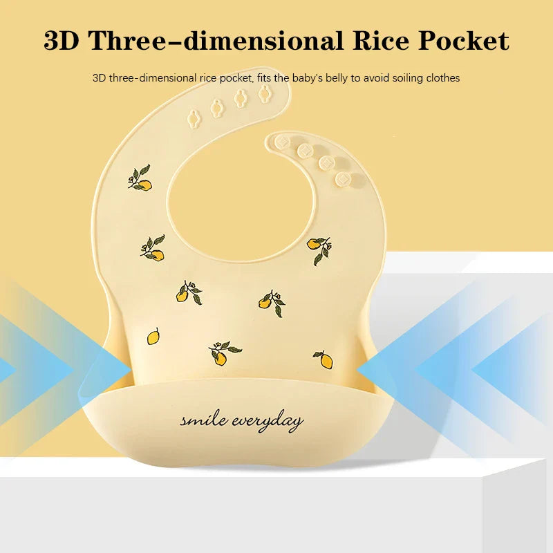 Waterproof Baby Bibs with Snaps – Washable Feeding Bibs