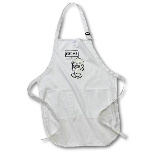 Funny Crying Baby Apron – Feed Me Protest Design