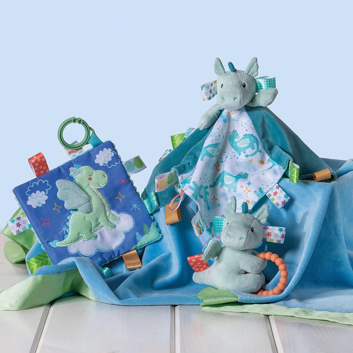 Soft Sensory Plush Baby Toy with Rattles & Teething Features for Infants