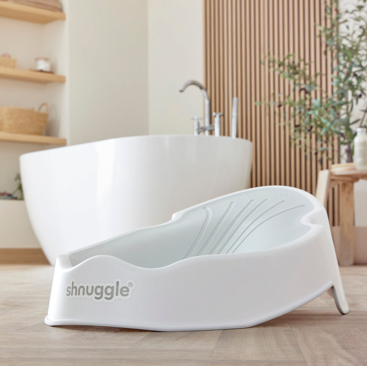 Shnuggle Newborn Baby Bath Support | Ergonomic, Non-Slip & Quick-Dry | From 0-3 months