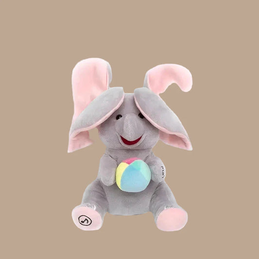 MEACAOFG™ Baby Elephant Interactive Plush Toy – Musical Peek-a-Boo