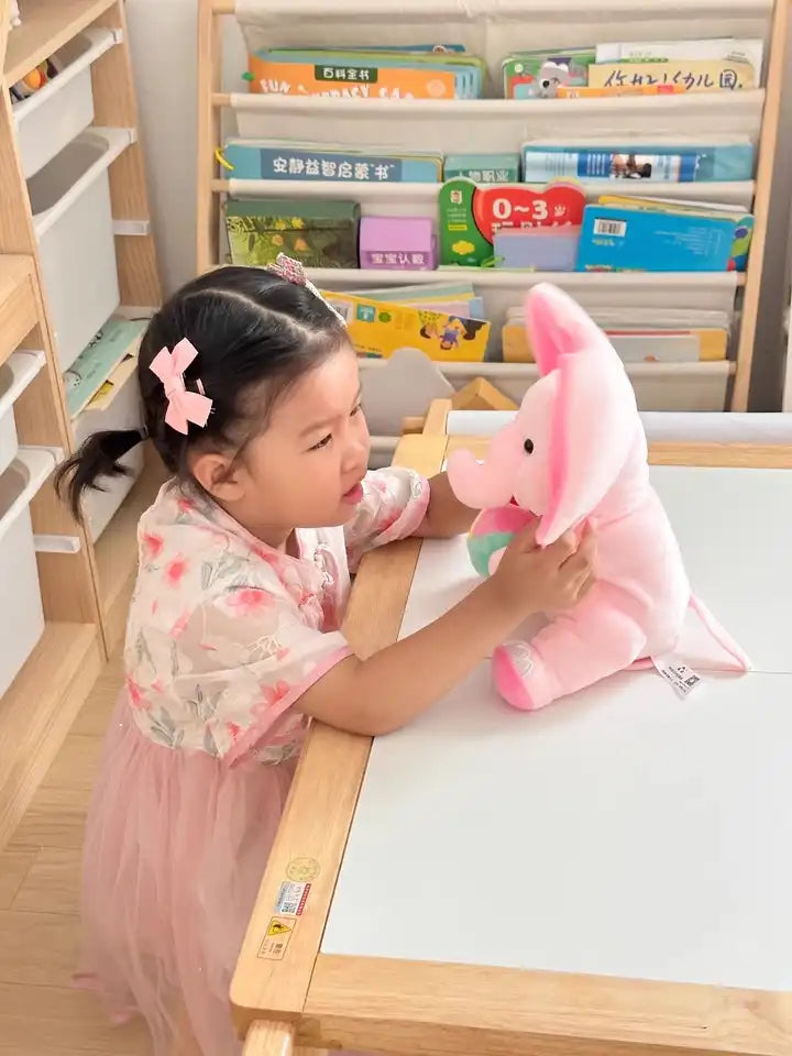 MEACAOFG™ Baby Elephant Interactive Plush Toy – Musical Peek-a-Boo