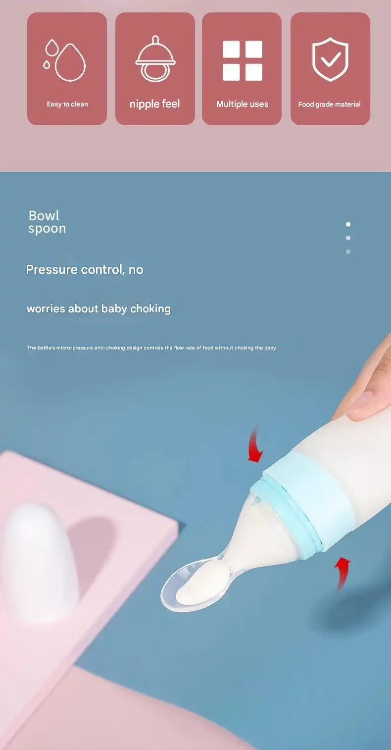 Baby Silicone Feeding Spoon – BPA-Free for Infants 6+ Months