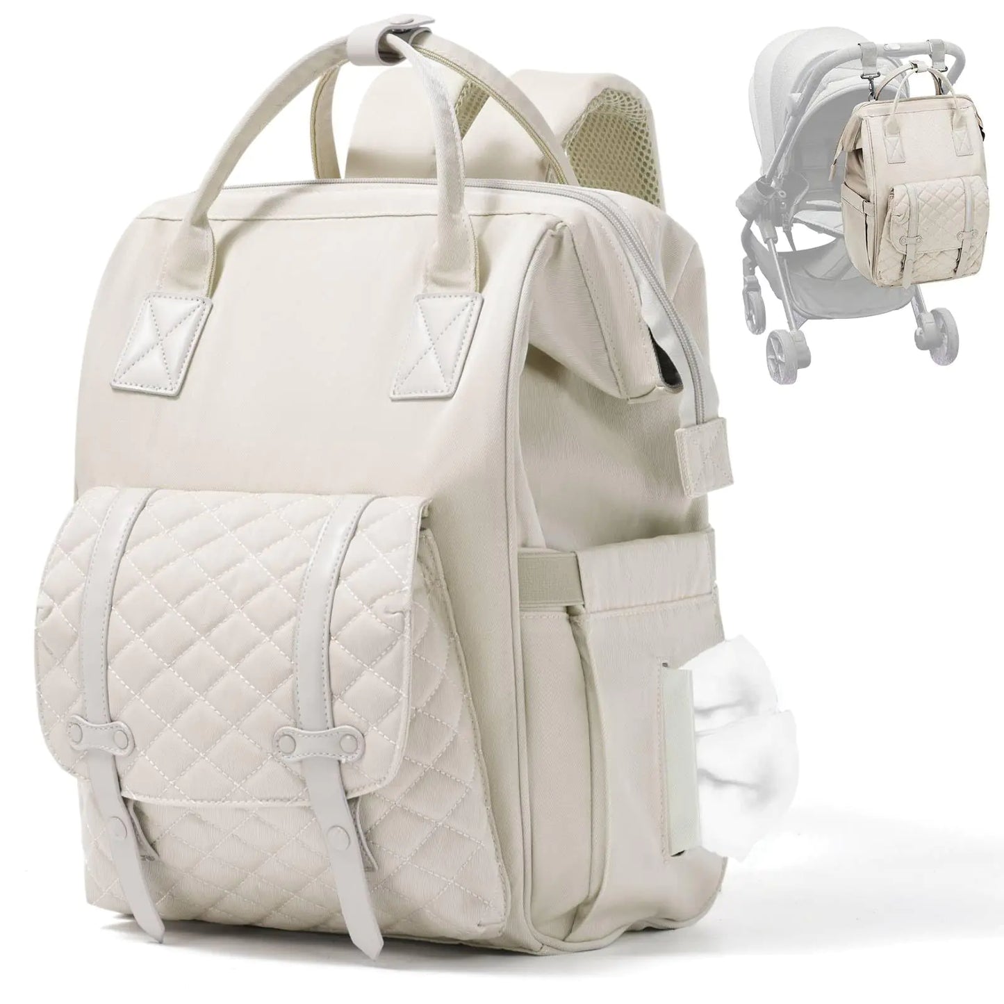 Baby Travel Diaper Bag Backpack – Large Capacity, Waterproof, USB Port & Stroller Straps