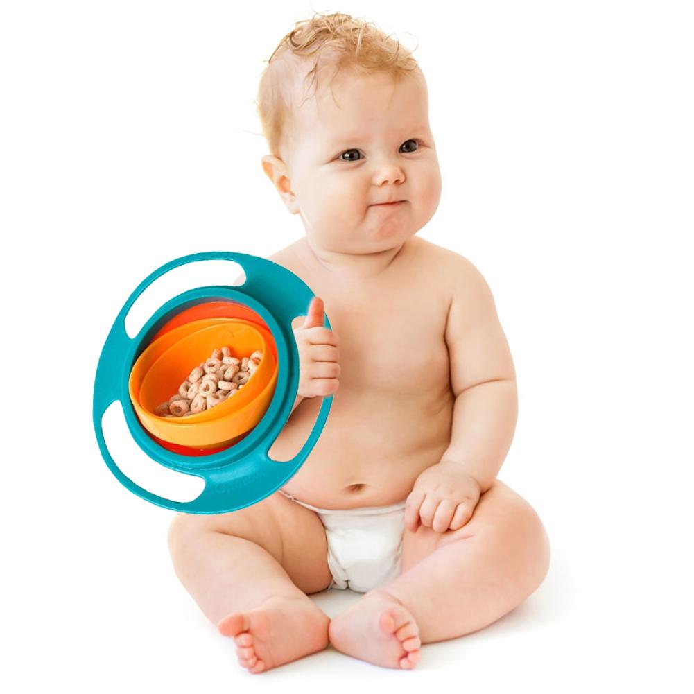 Spill-Proof 360° Baby Bowl | Anti-Spill Gyro Feeding Dish
