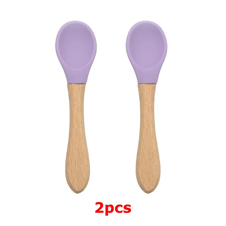 Baby Silicone Suction Bowl & Spoon Set – Non-Slip Feeding Tableware