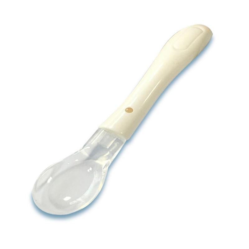 Soft Newborn Baby Spoon Feeding Silicone Spoons First Stage Infant Gift Temperature Sensing Spoon Feeding Tools For Baby and Kids