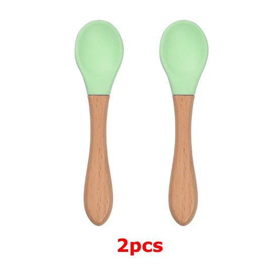 Baby Silicone Suction Bowl & Spoon Set – Non-Slip Feeding Tableware