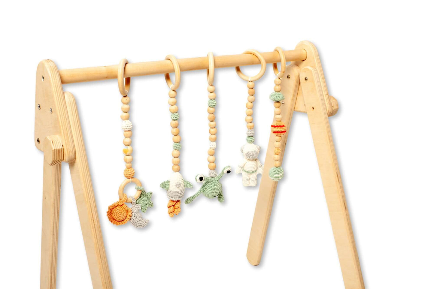 Montessori Wooden Baby Gym with Hanging Toys