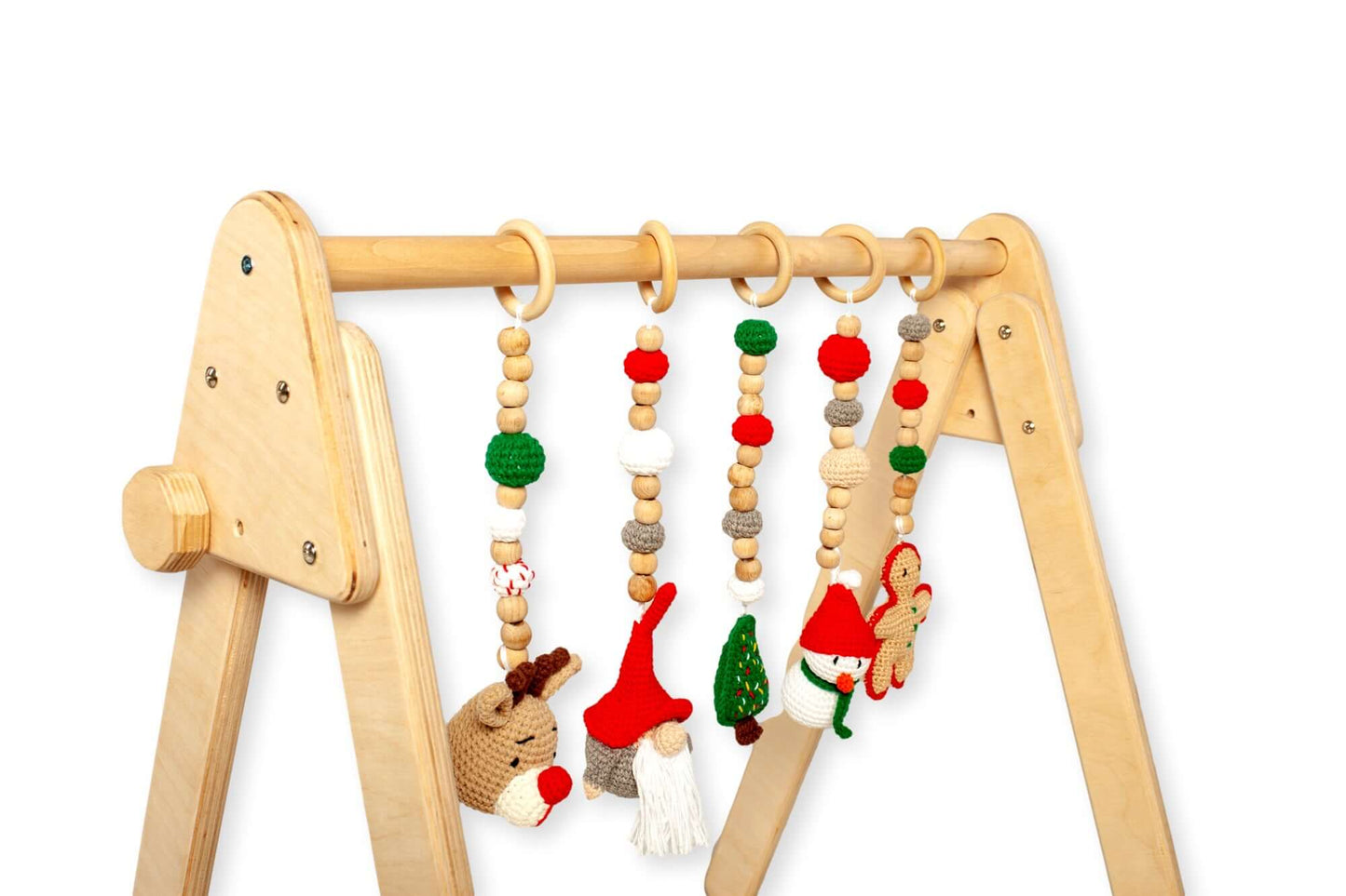 Montessori Wooden Baby Gym with Hanging Toys