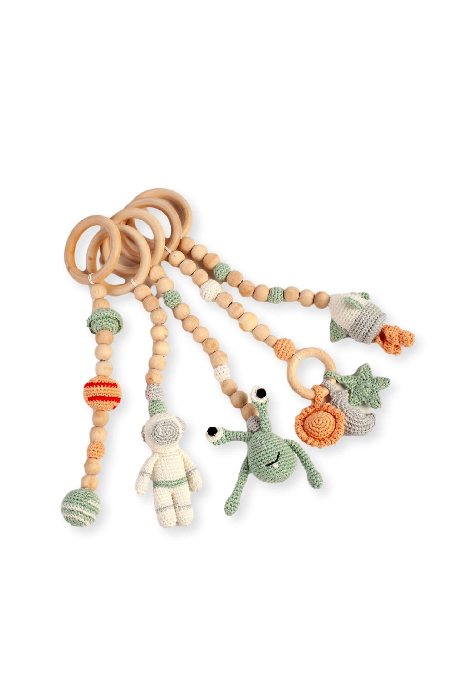 Montessori Wooden Baby Gym with Hanging Toys