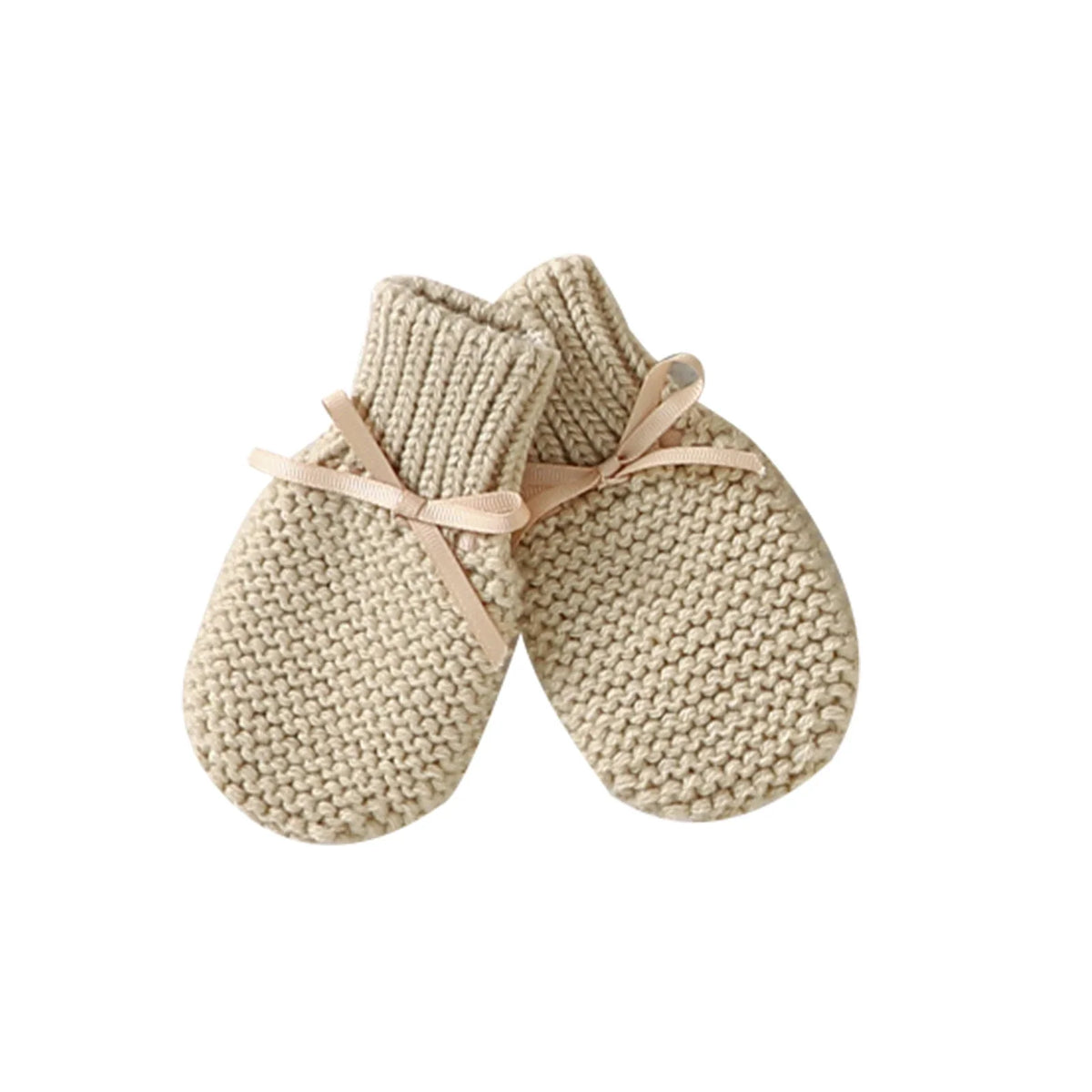 Newborn Baby Shoes Knitted Infant Girls Boys Boots Cute Butterfly-Knot Toddler Walk Bed Shoes Warm 0-18M Accessories Hats Gloves