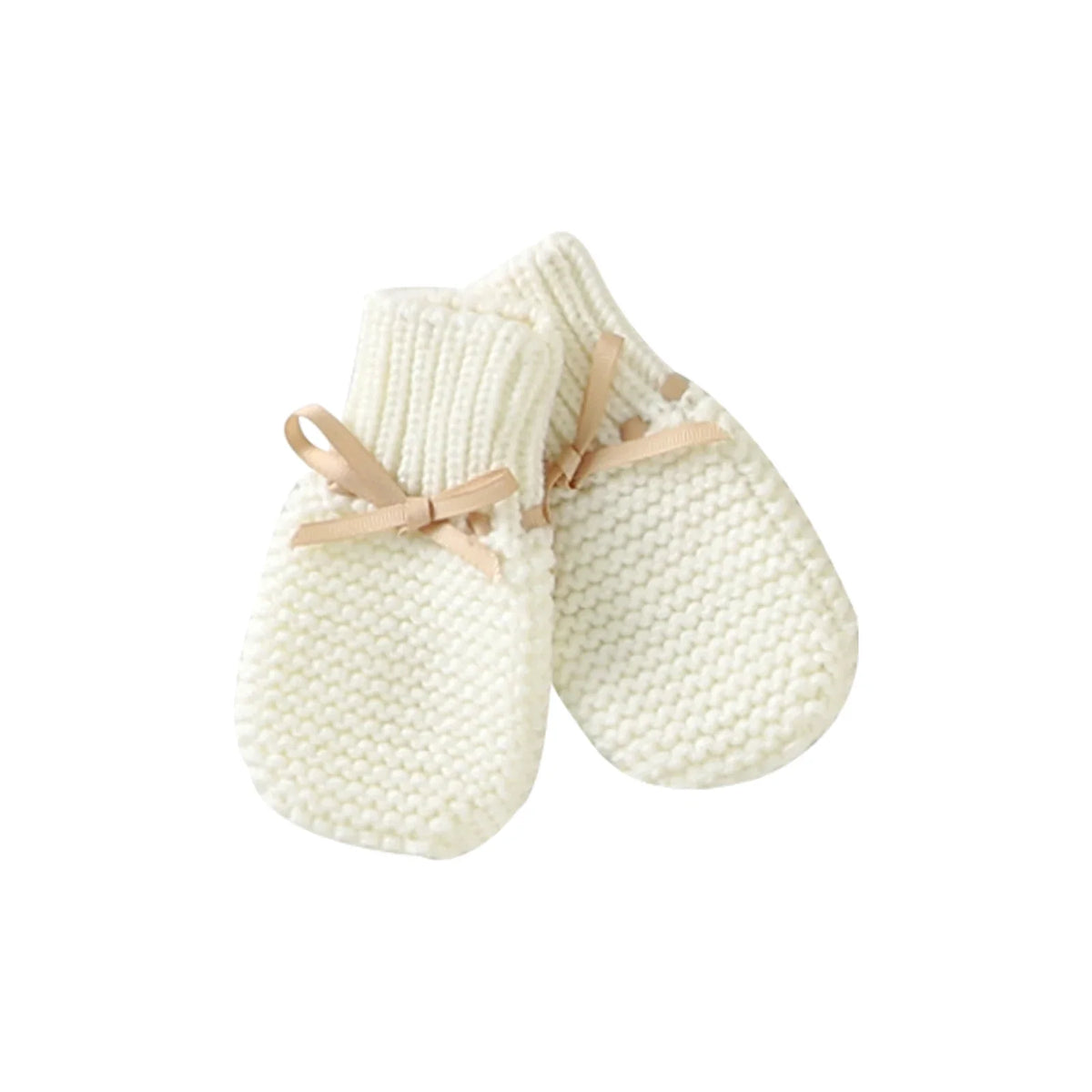 Newborn Baby Shoes Knitted Infant Girls Boys Boots Cute Butterfly-Knot Toddler Walk Bed Shoes Warm 0-18M Accessories Hats Gloves
