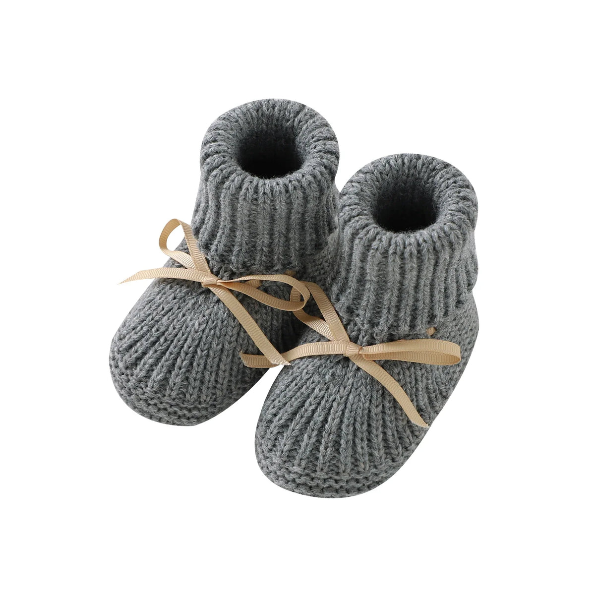 Newborn Baby Shoes Knitted Infant Girls Boys Boots Cute Butterfly-Knot Toddler Walk Bed Shoes Warm 0-18M Accessories Hats Gloves
