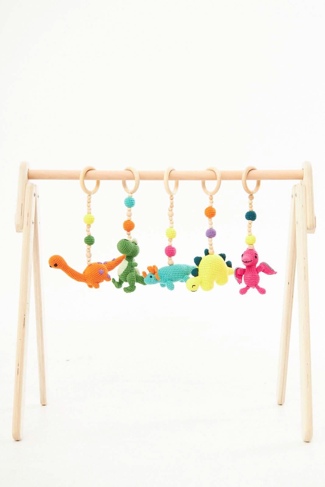 Montessori Wooden Baby Gym with Hanging Toys