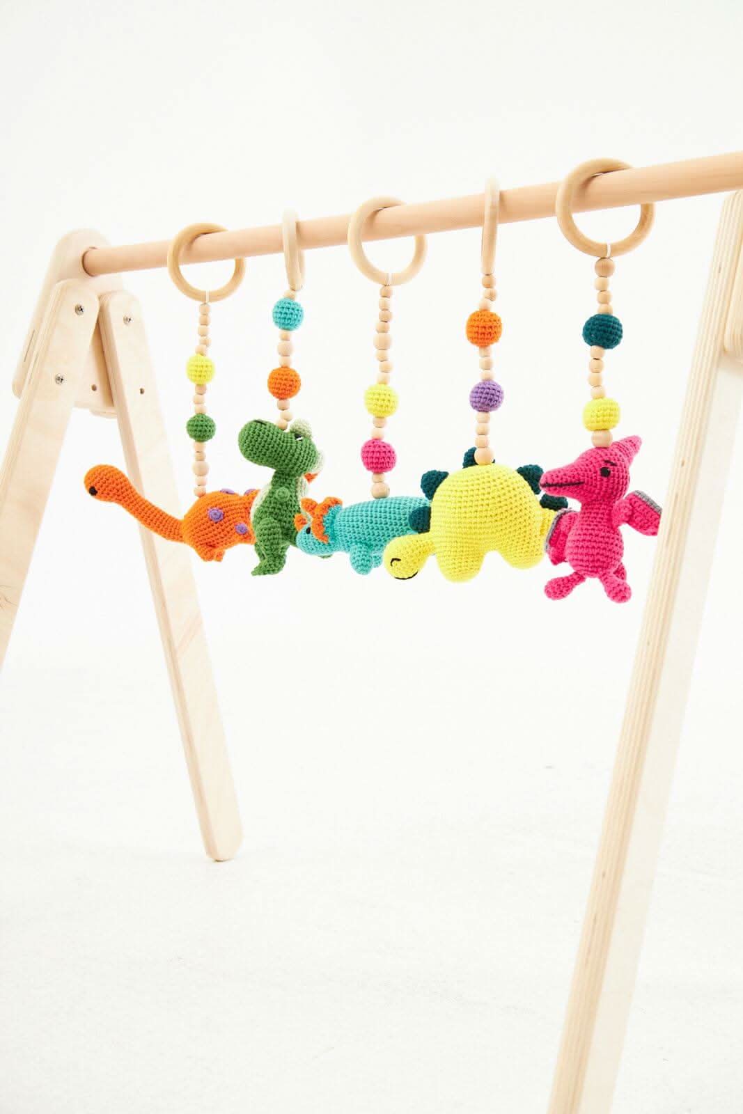 Montessori Wooden Baby Gym with Hanging Toys