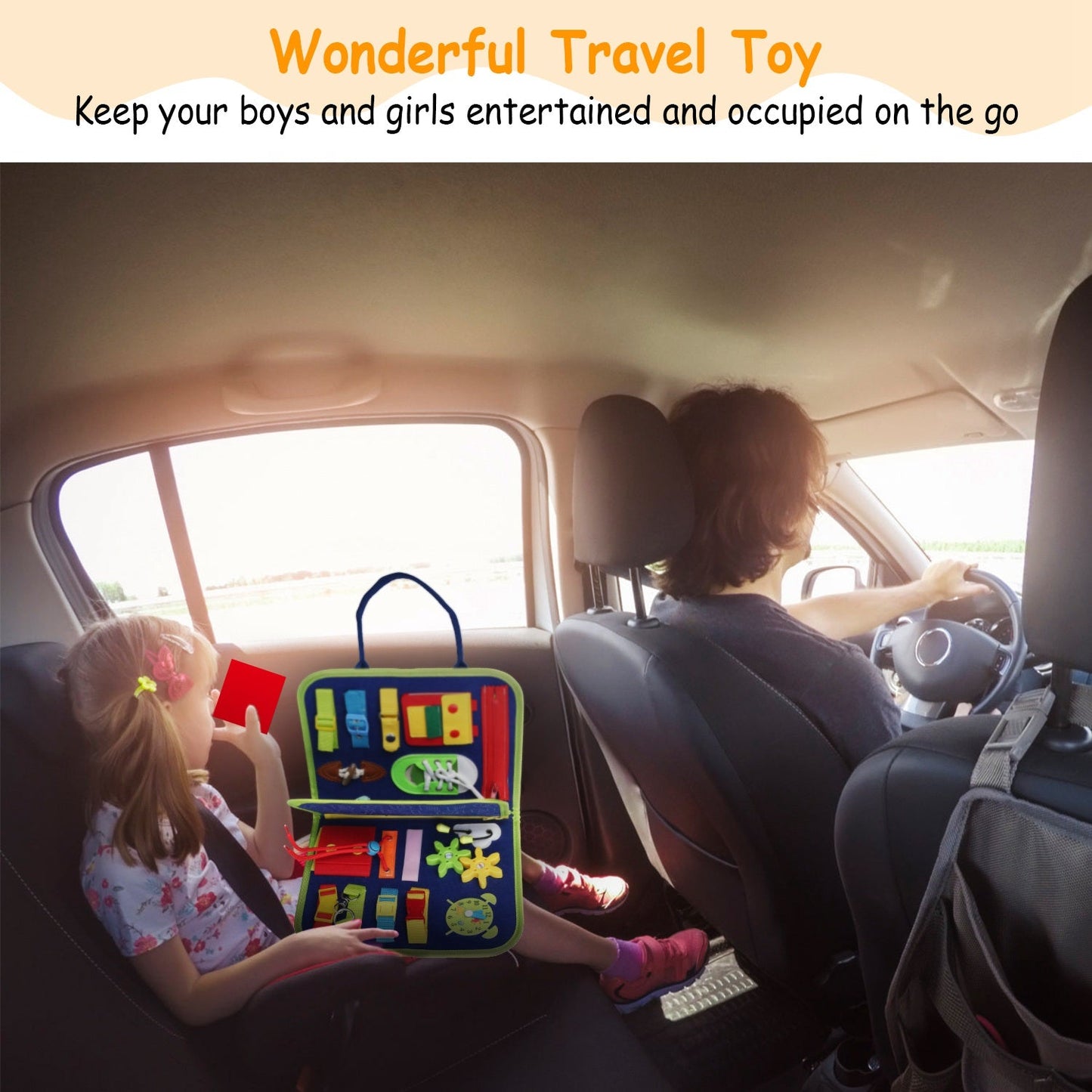 Kids Busy Board – Montessori Sensory Learning Toy for Toddlers (1–6 Years)