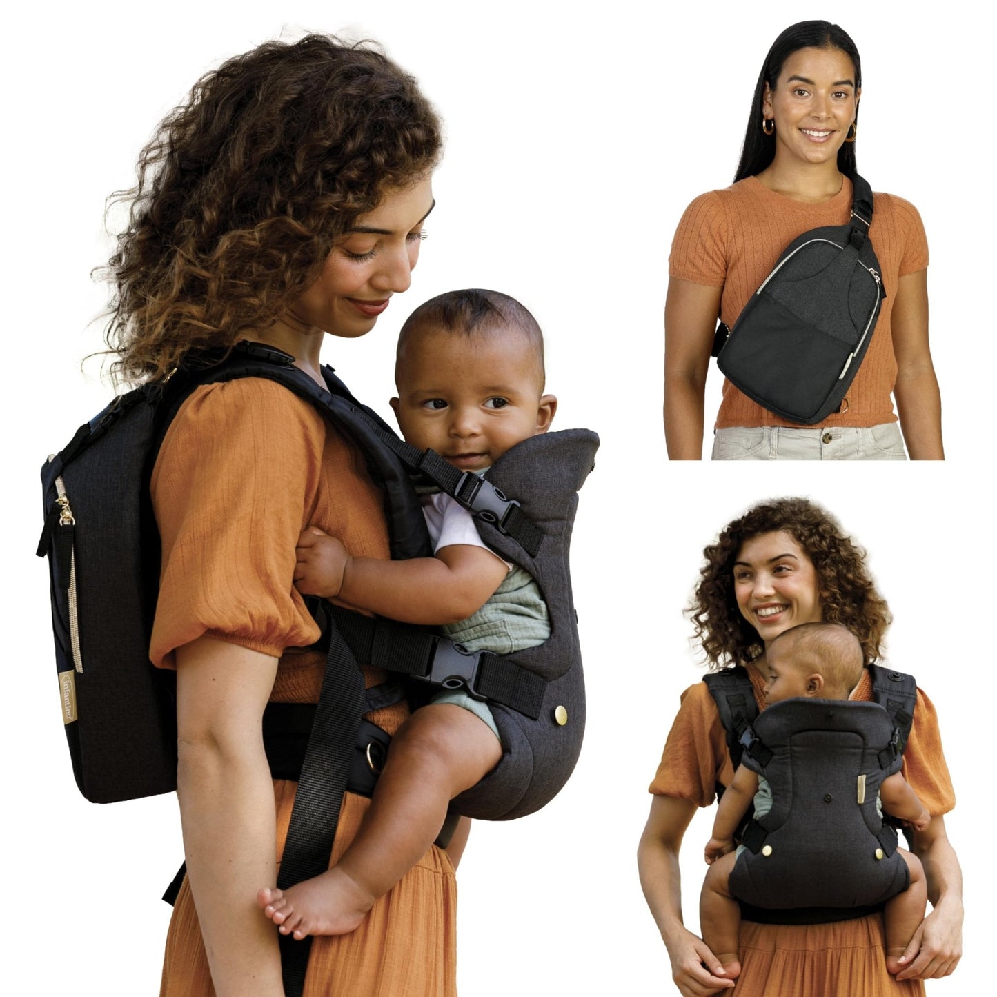 Infantino 4-in-1 Ergonomic Baby Carrier for Newborn to Toddler – Gray