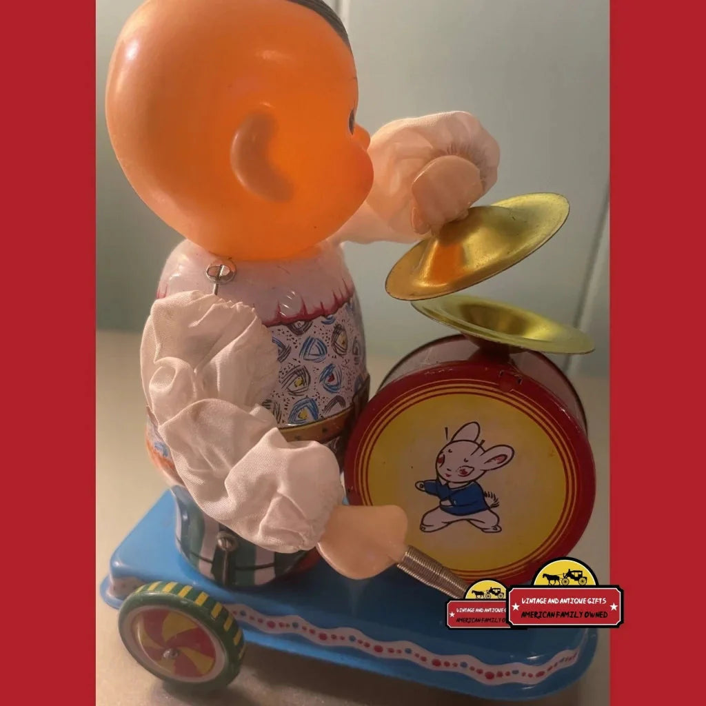 Vintage Tin Clockwork Drummer Boy Toy – Fully Working