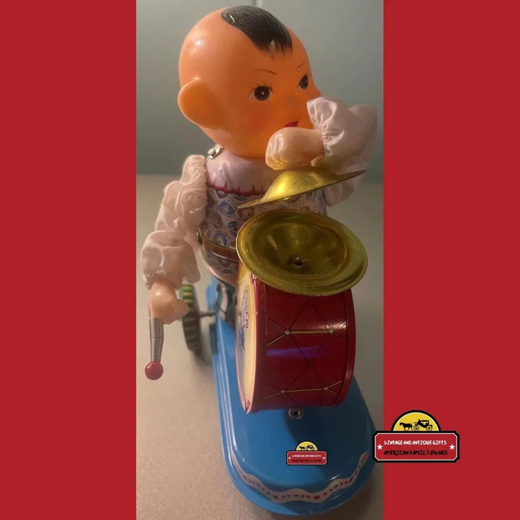 Vintage Tin Clockwork Drummer Boy Toy – Fully Working